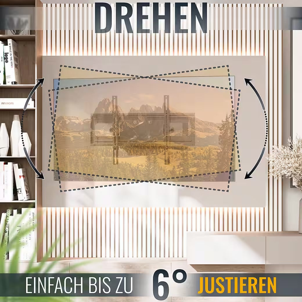TV-Wandhalterung Fernseh Halterung 55" 65" 75" 85" max 95 Kg schwenkbar R06-F