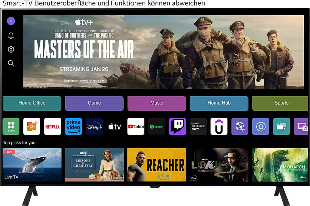 LG OLED77B42LA OLED-Fernseher 195 cm/77 Zoll Diagonale OLED Bildschirmtechnologie 4K Ultra HD Auflösung Smart-TV Internetfähigkeit 100 Hz