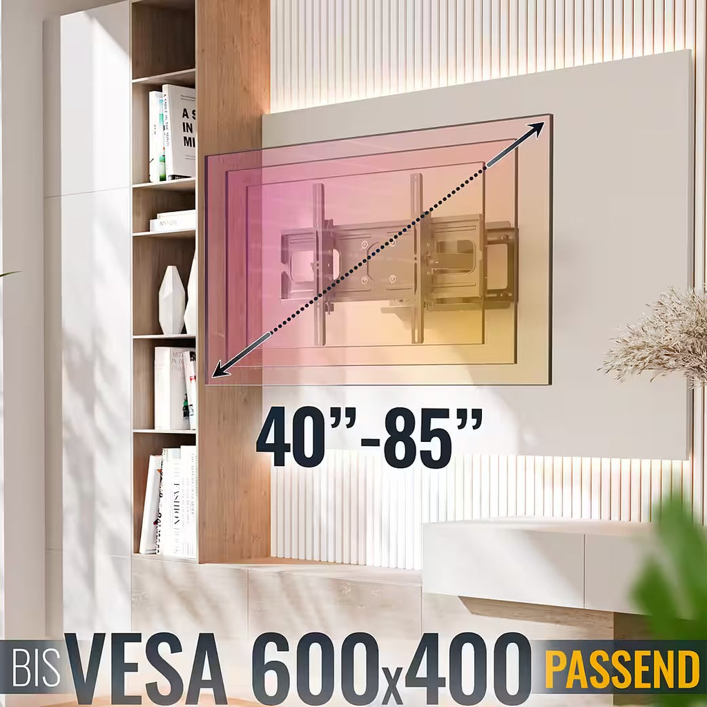 TV-Wandhalterung Fernseh Halterung 55" 65" 75" 85" max 95 Kg schwenkbar R06-F