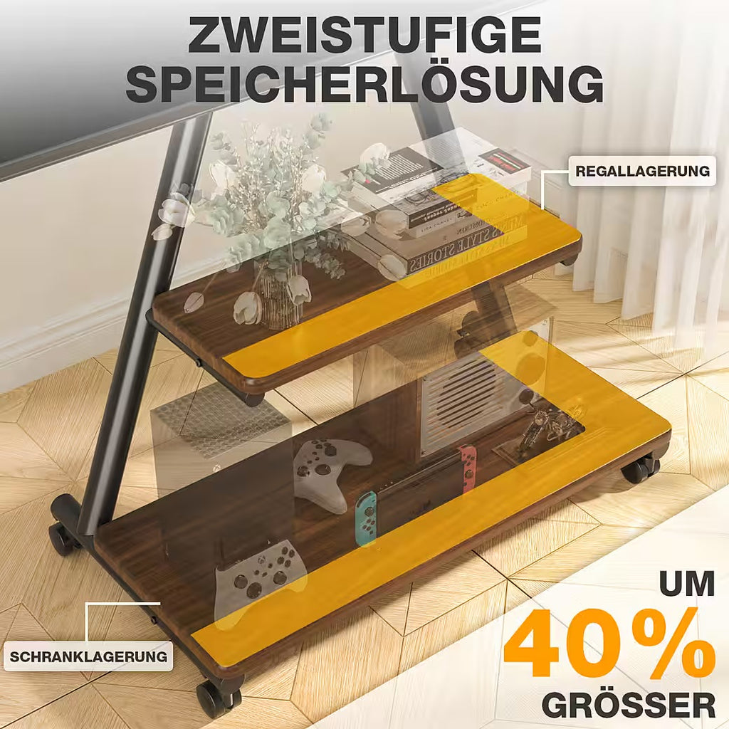 TV-Ständer Rollständer für Fernseher Höhenverstellbar für 32-80 Zoll Fernseher
