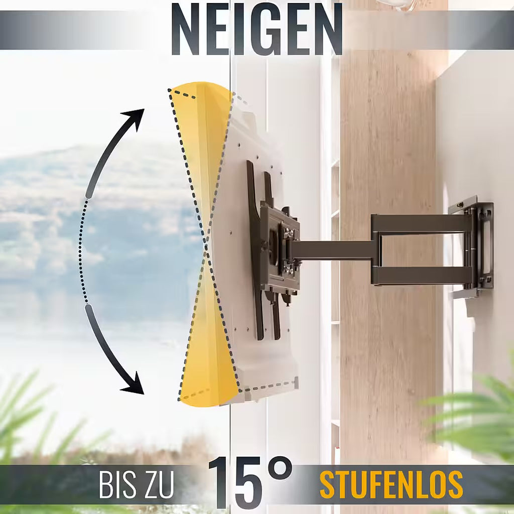 TV-Wandhalterung Fernseh Halterung 55" 65" 75" 85" max 95 Kg schwenkbar R06-F