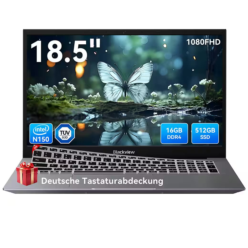 18.5" FHD IPS Acebook10 Intel Core N150 Windows 11 Pro Notebook