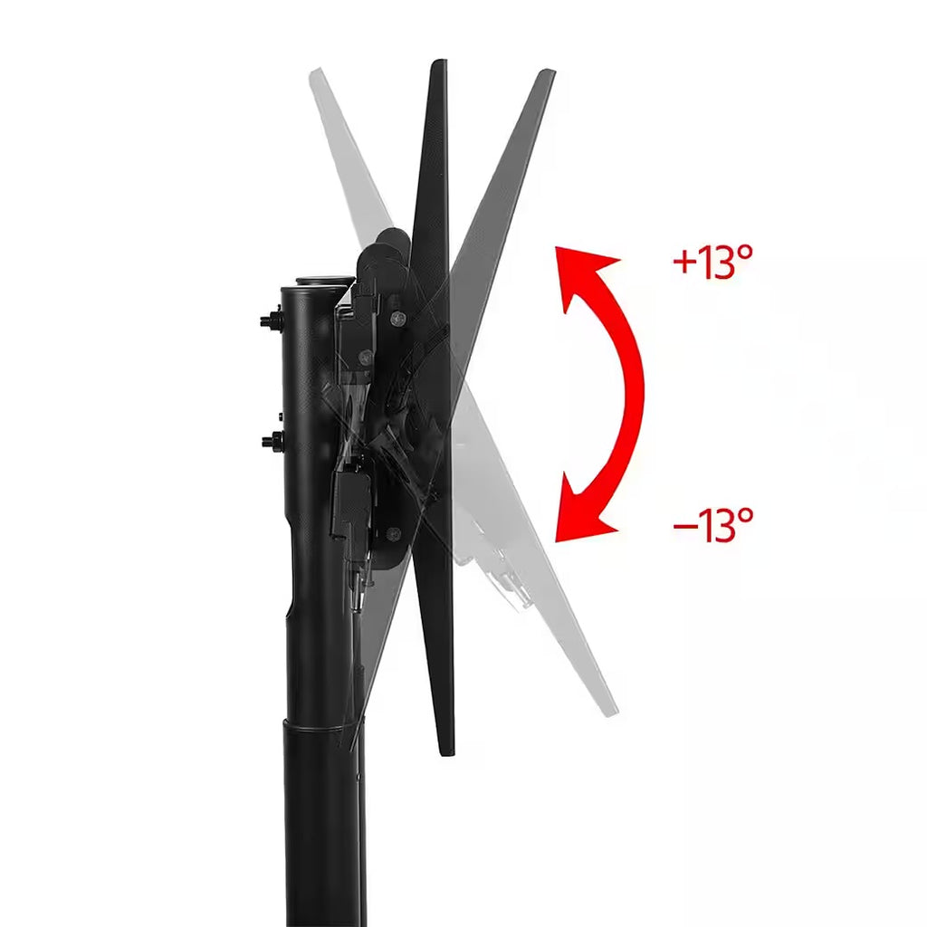 bis 65 Zoll, Mobile TV Standfuß TV-Halterung TV-Rack Rollbar
