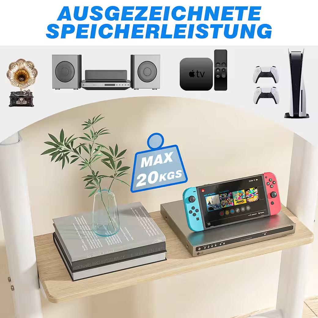 TV-Ständer TV Bodenständer für 60 bis 86 Zoll Fernseher, Regal für Geräte