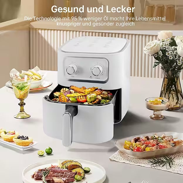 IBETTERTEC
Heißluftfritteuse Airfryer Heißluftfritteuse,2400W Multifunktionale Air Fryer XXL 10L,Heissluftfritteuse,Schnelle Erwärmung,95% weniger Öl,55 Prozent energiesparend,spülmaschinenfeste Körbe