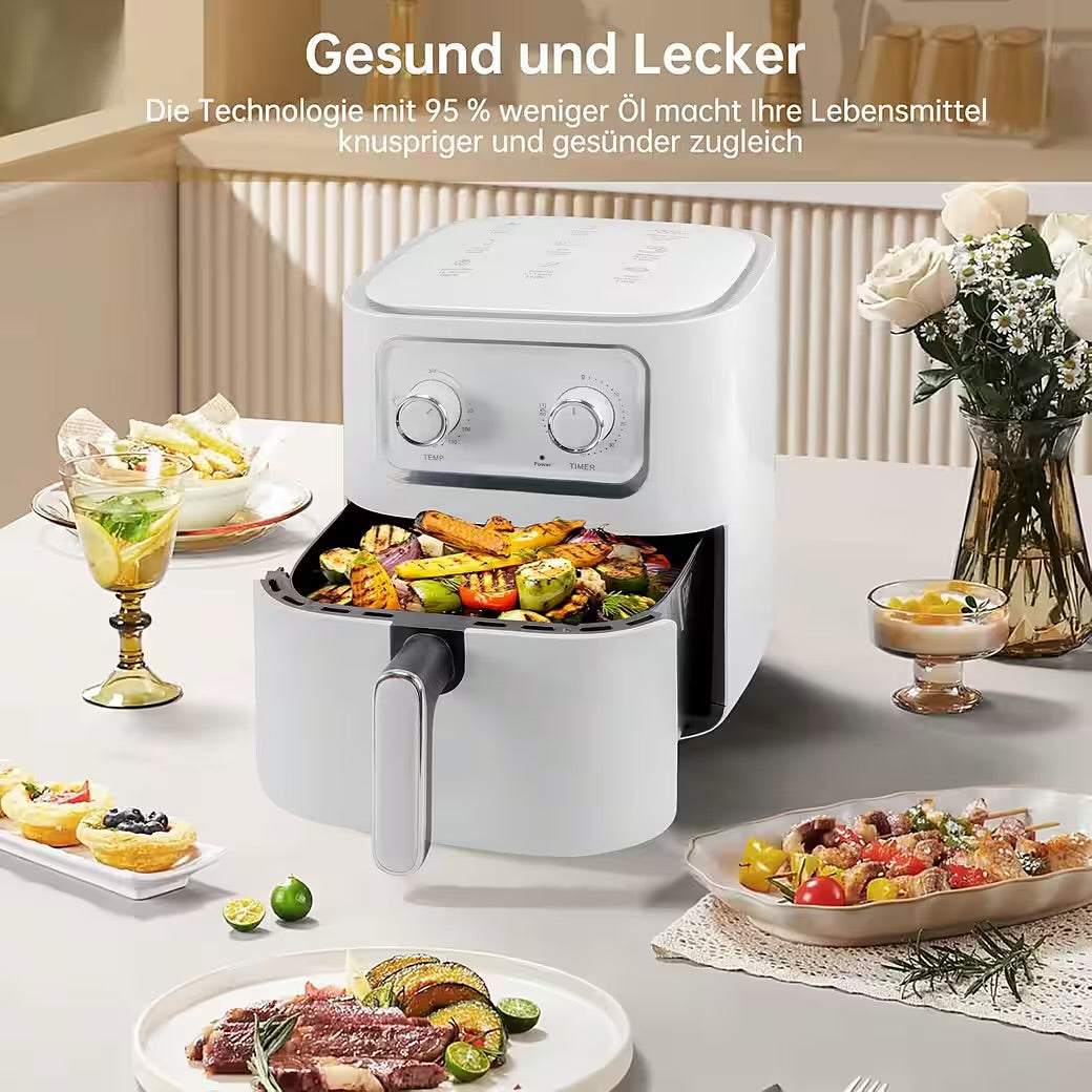 IBETTERTEC
Heißluftfritteuse Airfryer Heißluftfritteuse,2400W Multifunktionale Air Fryer XXL 10L,Heissluftfritteuse,Schnelle Erwärmung,95% weniger Öl,55 Prozent energiesparend,spülmaschinenfeste Körbe