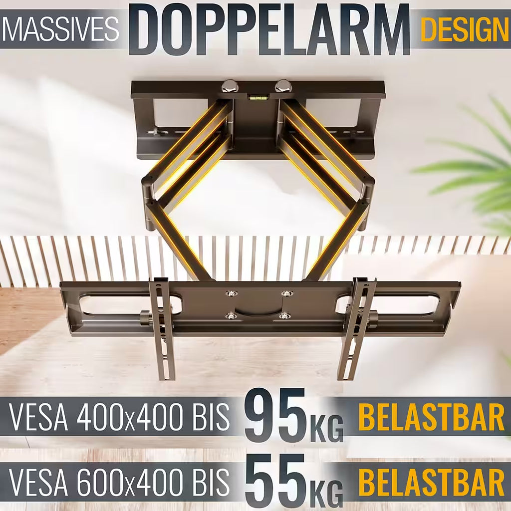 TV-Wandhalterung Fernseh Halterung 55" 65" 75" 85" max 95 Kg schwenkbar R06-F