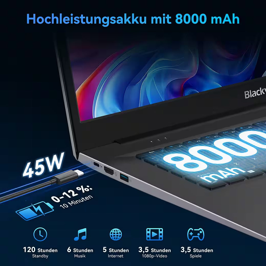 18.5" FHD IPS Acebook10 Intel Core N150 Windows 11 Pro Notebook