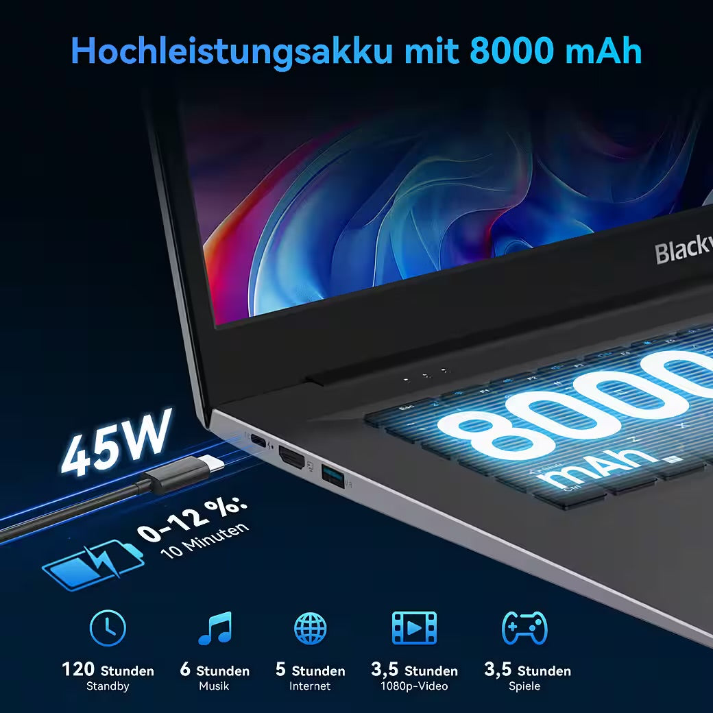 18.5" FHD IPS Acebook10 Intel Core N150 Windows 11 Pro Notebook