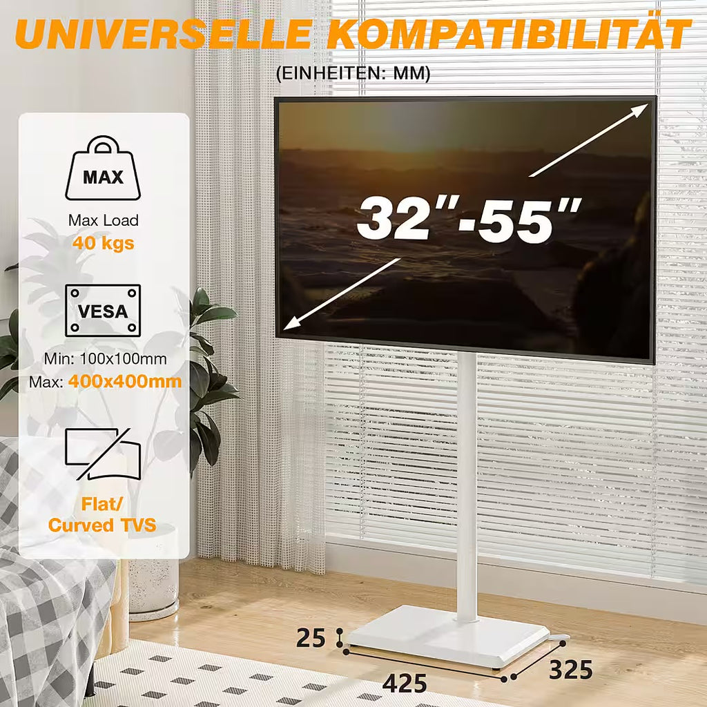 TV-Ständer für 32-55 Zoll Fernseher höhenverstellbar schwenkbar