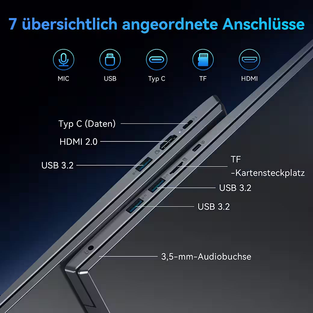 18.5" FHD IPS Acebook10 Intel Core N150 Windows 11 Pro Notebook