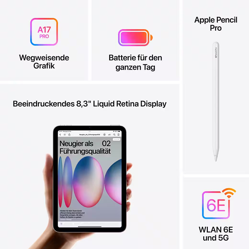 iPad mini 2024 Wi-Fi + Cellular 512 Go Tablette